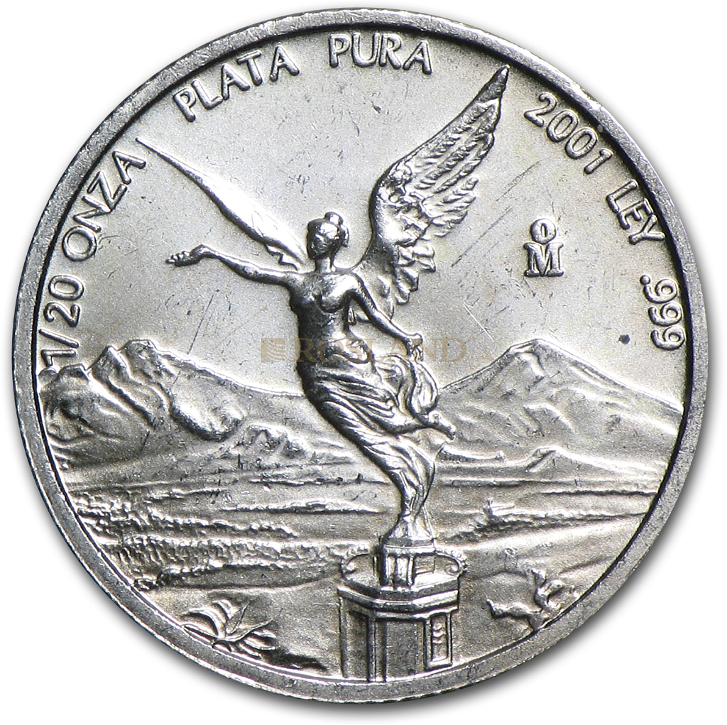 1/20 Unze Silbermünze Mexican Libertad 2001
