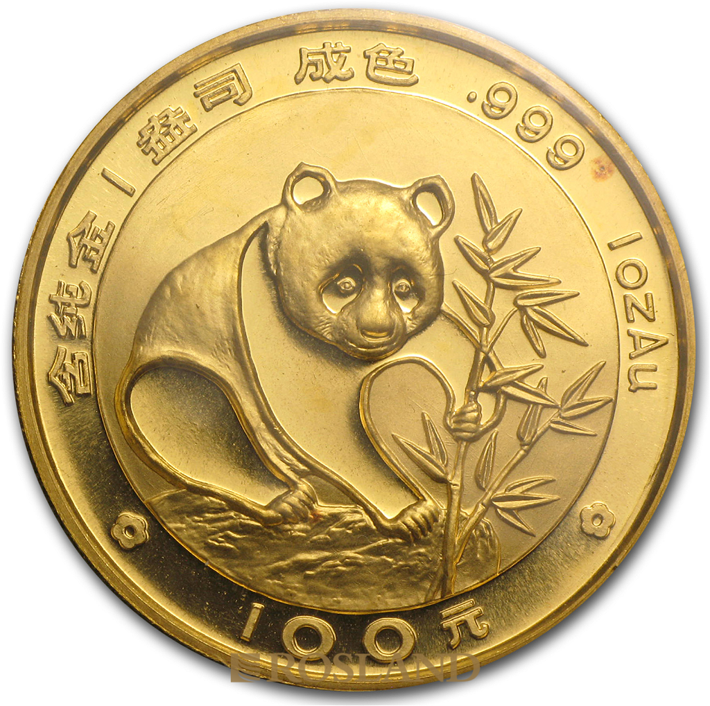 1 Unze Goldmünze China Panda 1988