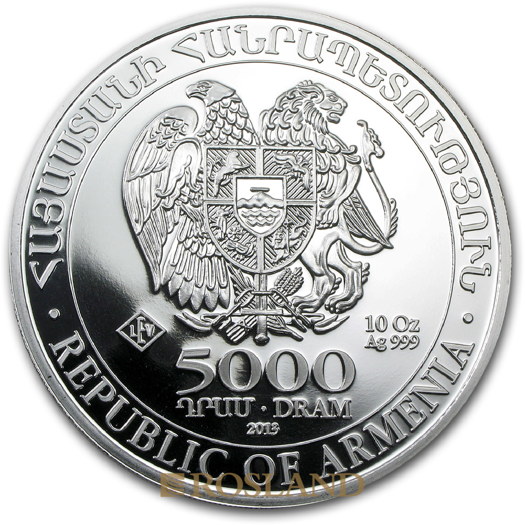 10 Unzen Silbermünze Armenien Arche Noah 2013