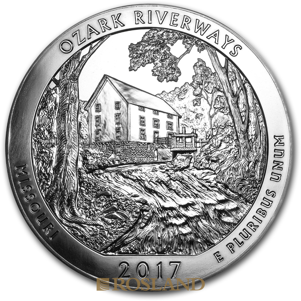 5 Unzen Silbermünze ATB Ozark National Scenic Riverways 2017