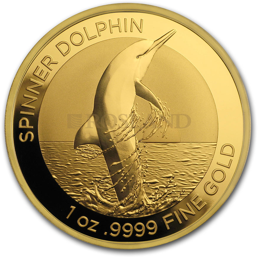 1 Unze Goldmünze RAM Spinner Dolphin 2020 (Box, Zertifikat)