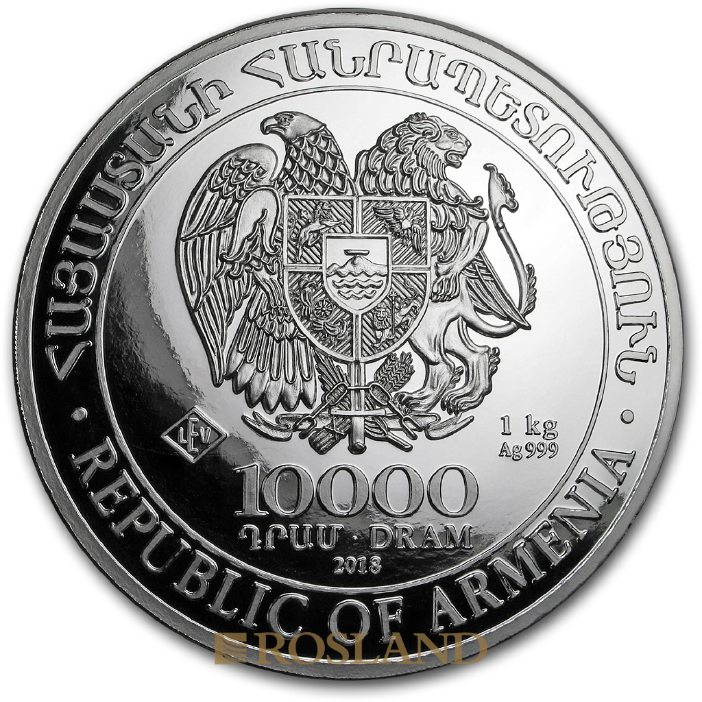 1 Kilogramm Silbermünze Armenien Arche Noah 2018