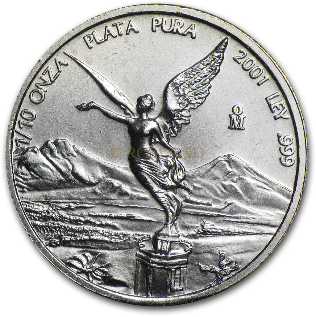 1/10 Unze Silbermünze Mexican Libertad 2001