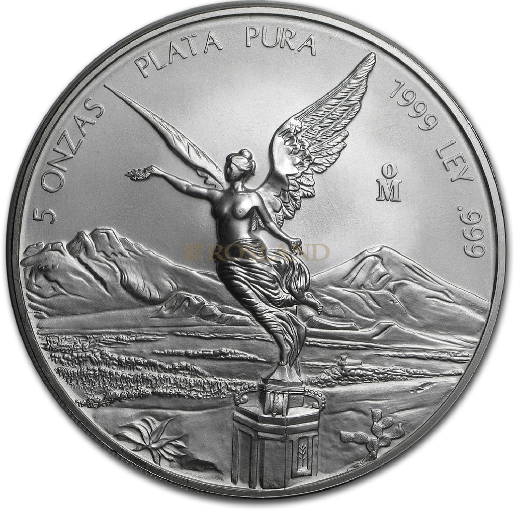 5 Unzen Silbermünze Mexican Libertad 1999