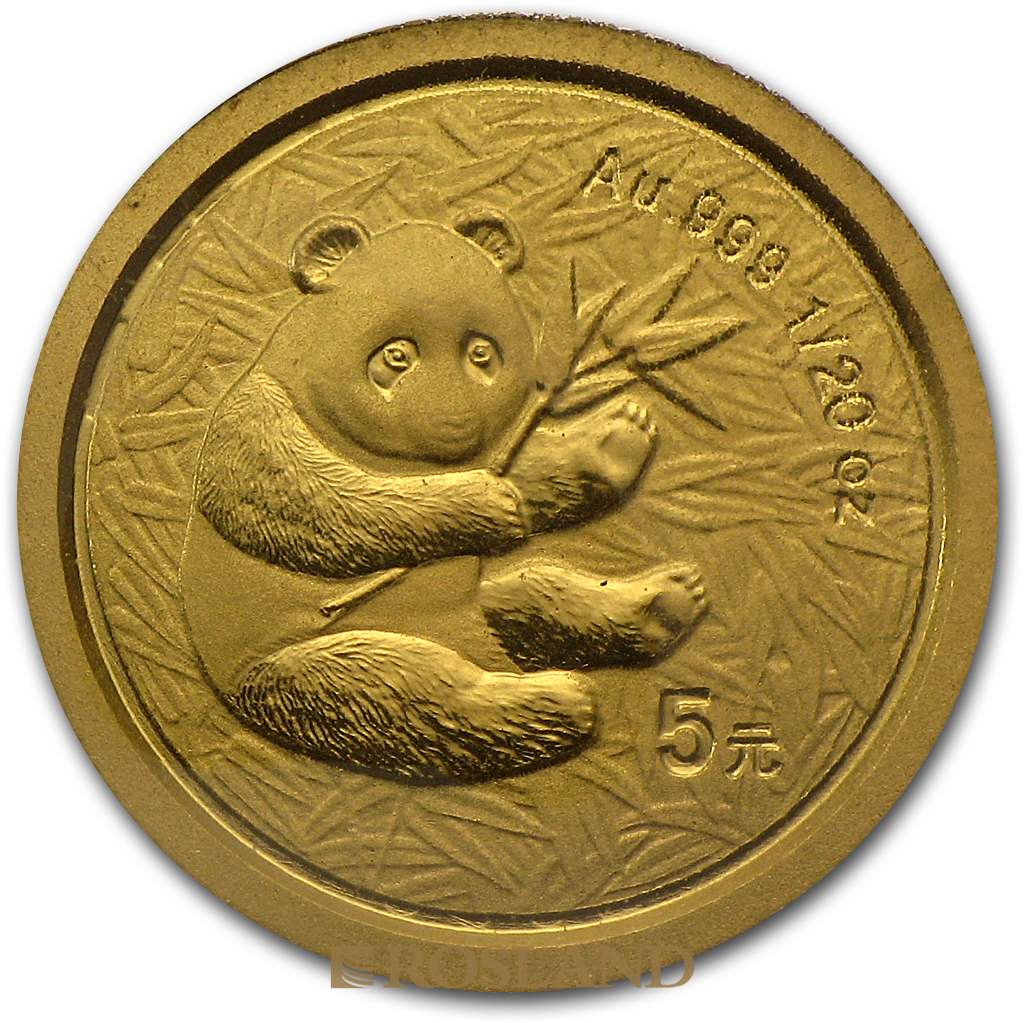 1/20 Unze Goldmünze China Panda 2000