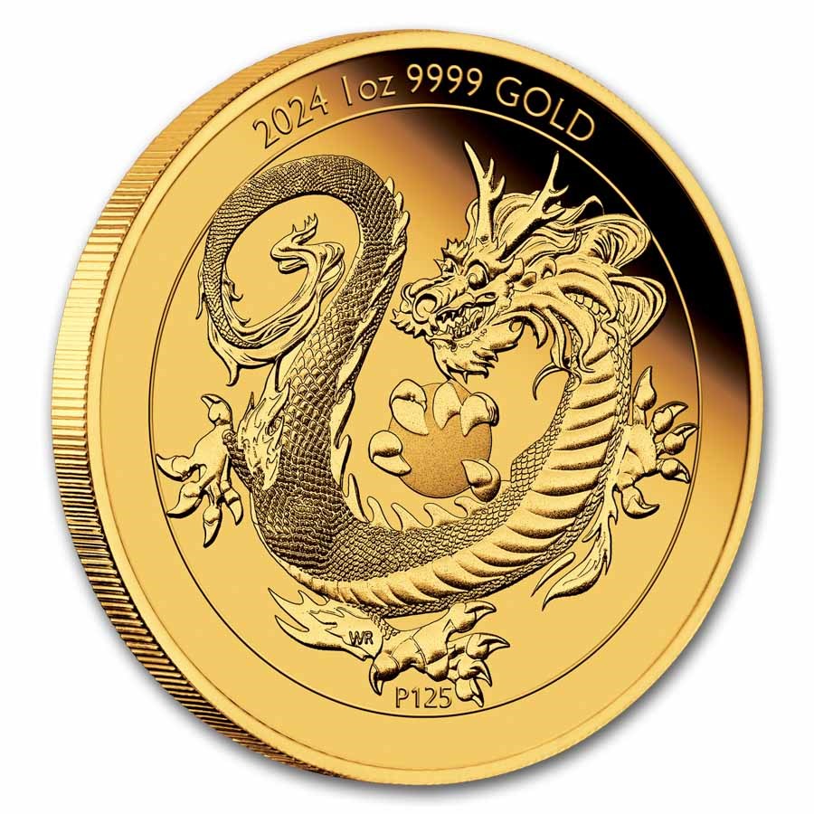 1 Unze Goldmünze Australien Dragon 2024 PP (Box, Zertifikat)