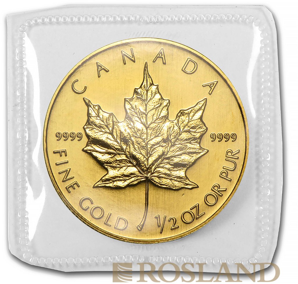 1/2 Unze Goldmünze Kanada Maple Leaf 1994