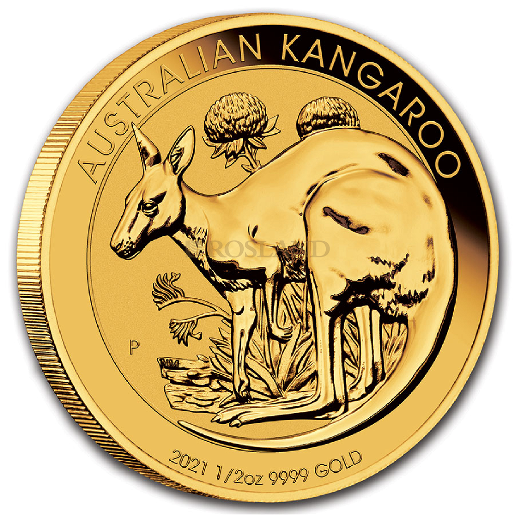 1/2 Unze Goldmünze Australien Känguru 2021