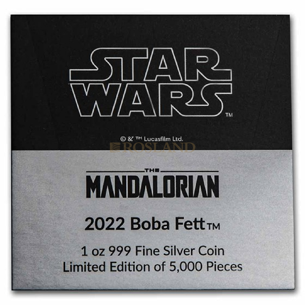 1 Unze Silbermünze Star Wars™ 2023 Mandalorian Classic: Boba Fett (Box & COA)