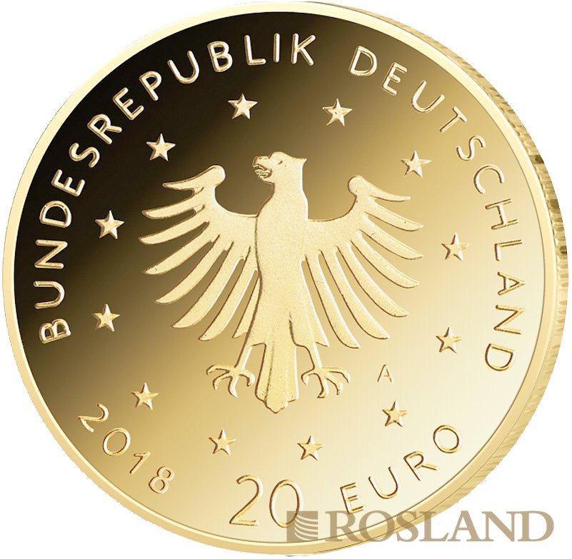 20 Euro Goldmünze Heimische Vögel - Uhu 2018 Stuttgart (F)