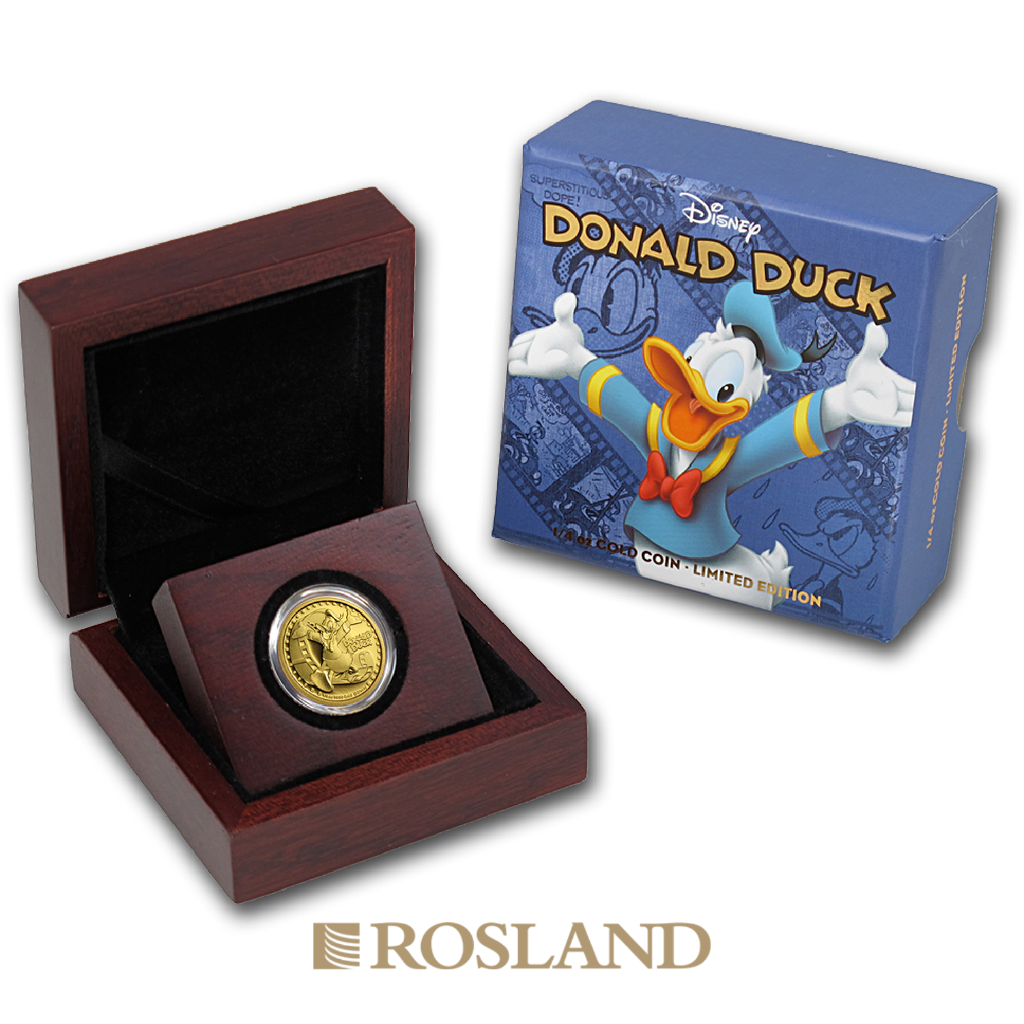 1/4 Unze Goldmünze Disney® Donald Duck 2014 PP (Box, Zertifikat)