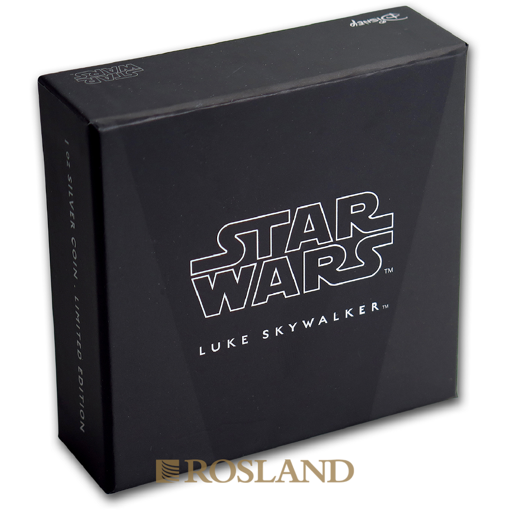 1 Unze Silbermünze Star Wars™ Luke Skywalker 2017 PP (Box, Zertifikat)