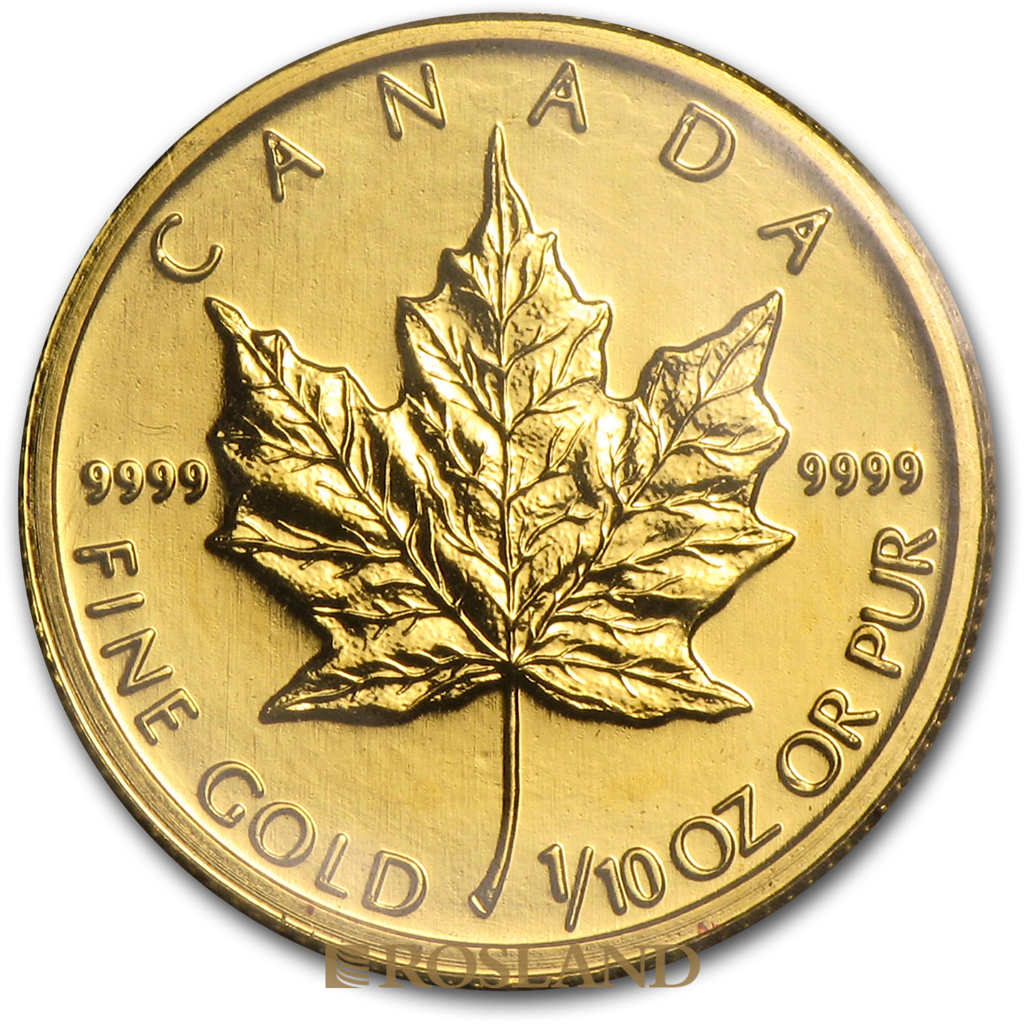 1/10 Unze Goldmünze Kanada Maple Leaf 2004