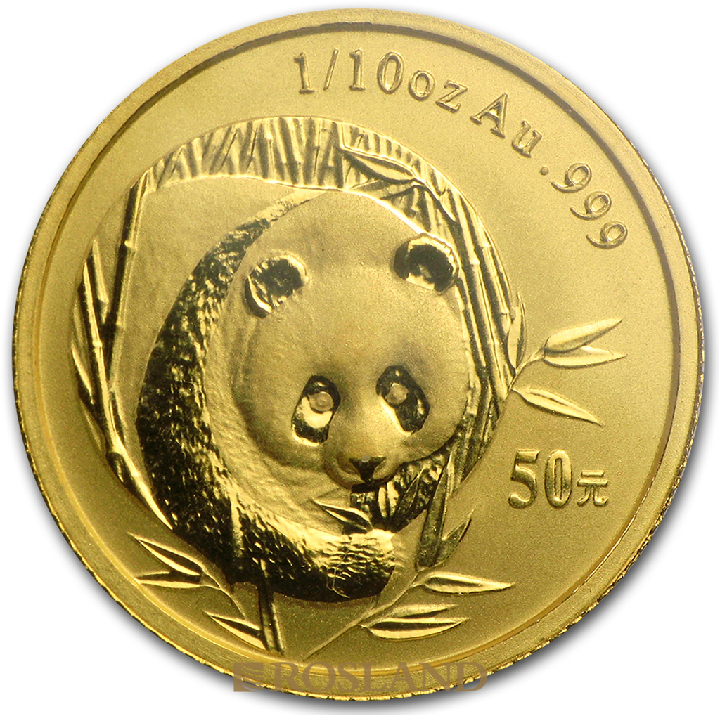 1/10 Unze Goldmünze China Panda 2003