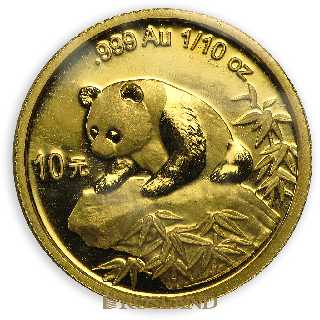 1/10 Unze Goldmünze China Panda 1999 (Großer Jahrgang)