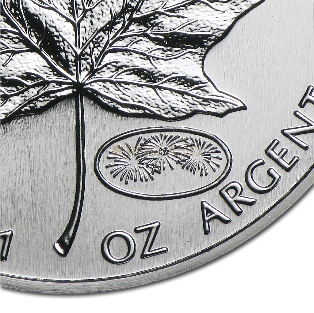 1 Unze Silbermünze Kanada Maple Leaf Millenium 1999