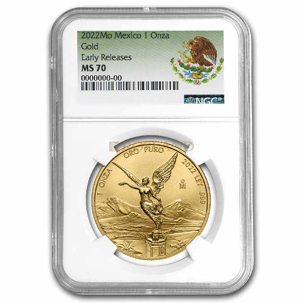 1 Unze Goldmünze Mexican Libertad 2022 NGC MS-70 Early Release