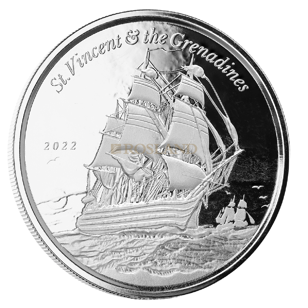 1 Unze Silbermünze EC8 St. Vincent & The Grenadines War Ship 2022