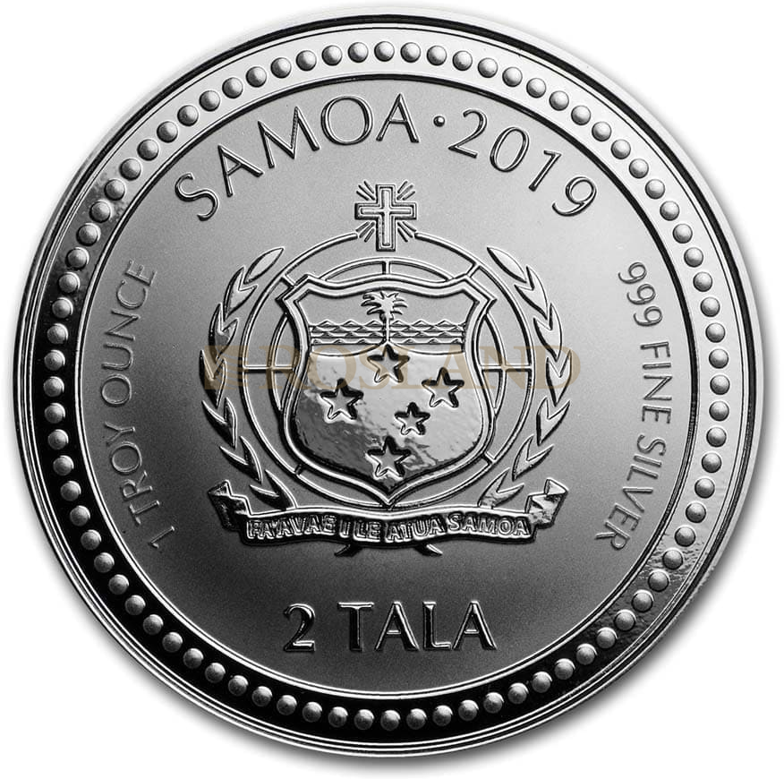 1 Unze Silbermünze Samoa Seepferd 2019
