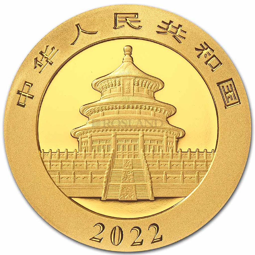 15 Gramm Goldmünze China Panda 2022