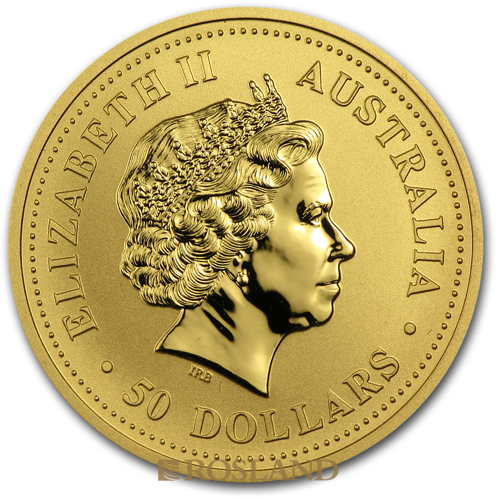 1/2 Unze Goldnugget Australien Känguru 2001