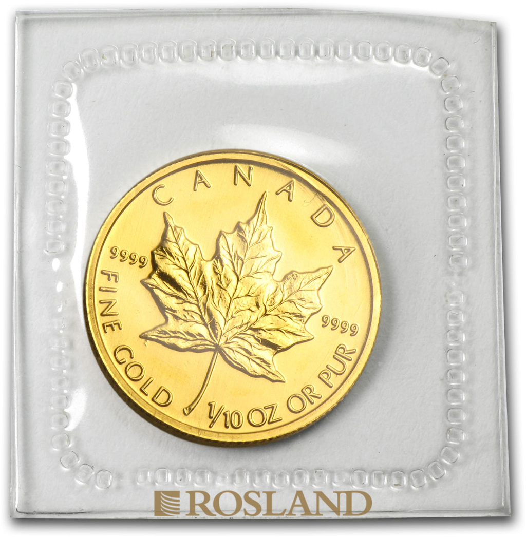 1/10 Unze Goldmünze Kanada Maple Leaf 2005