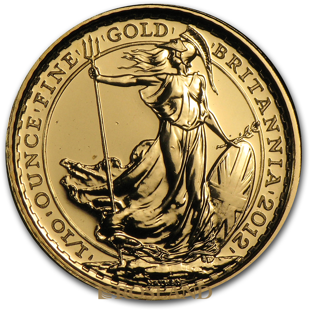 1/10 Unze Goldmünze Britannia 2013 - 25 Jahre Jubiläum