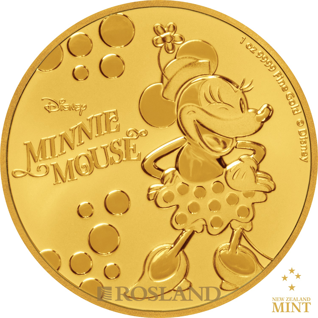 1 Unze Goldmünze Disney® Minnie Maus 2019 PP (Box, Zertifikat)