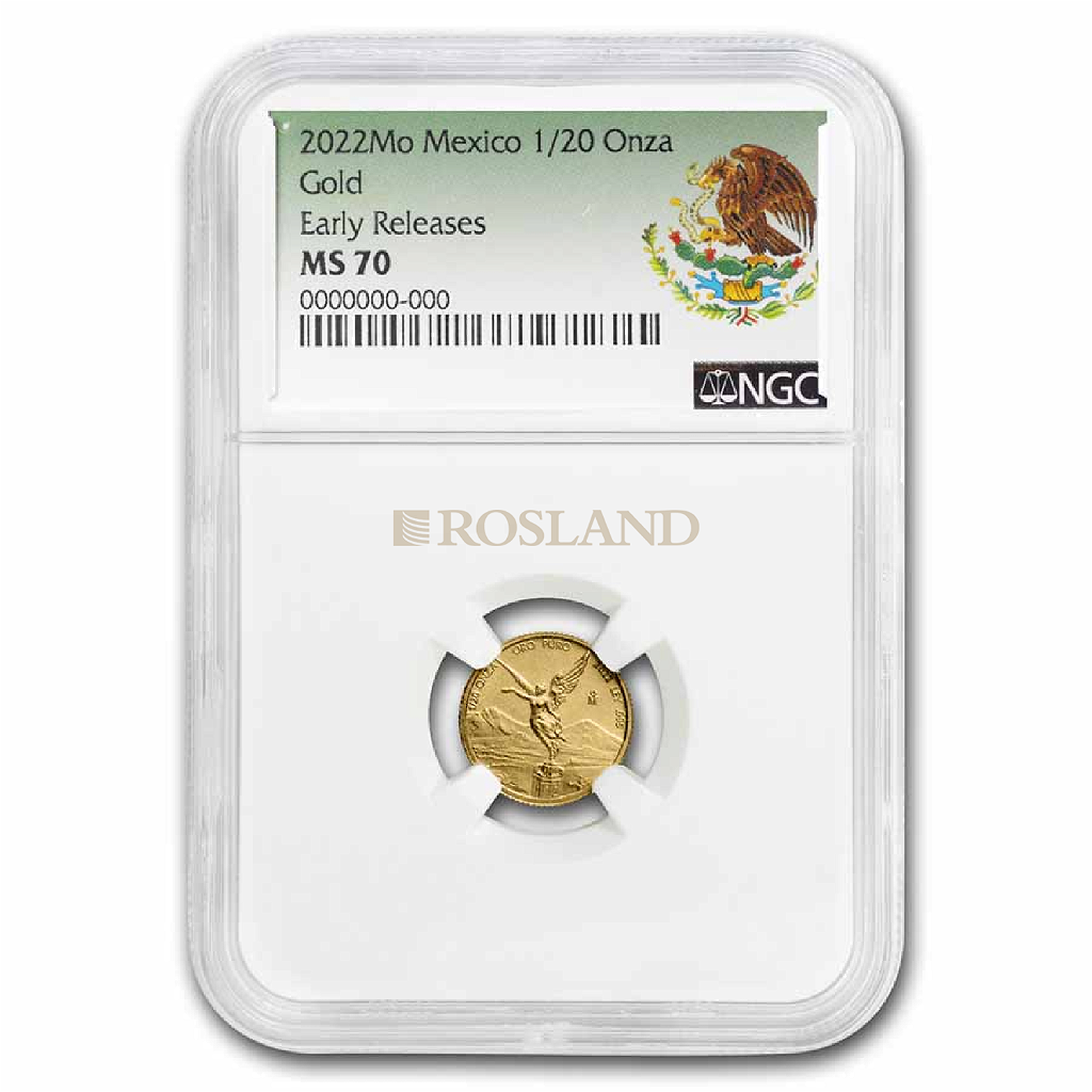 1/20 Unze Goldmünze Mexican Libertad 2022 NGC MS-70 Early Release