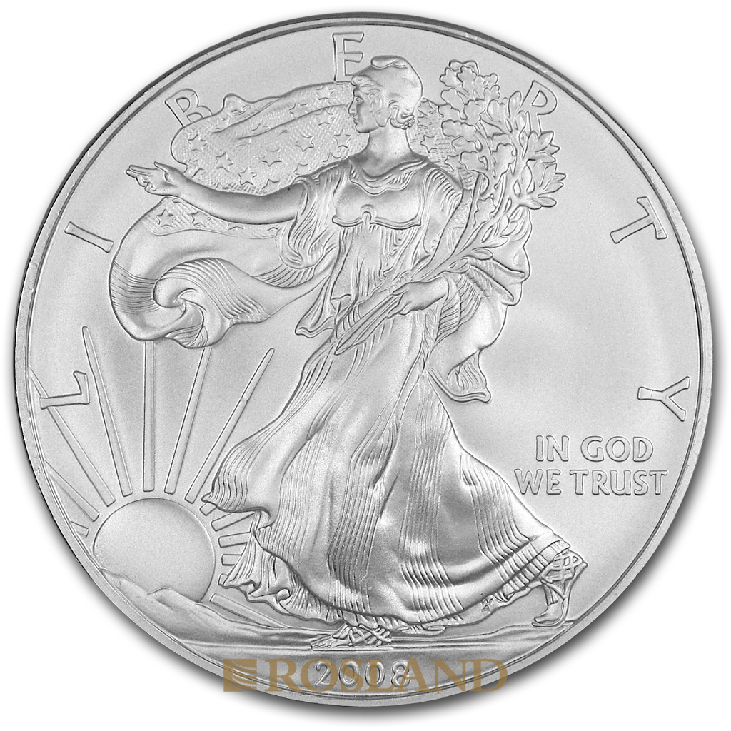 1 Unze Silbermünze American Eagle 2008