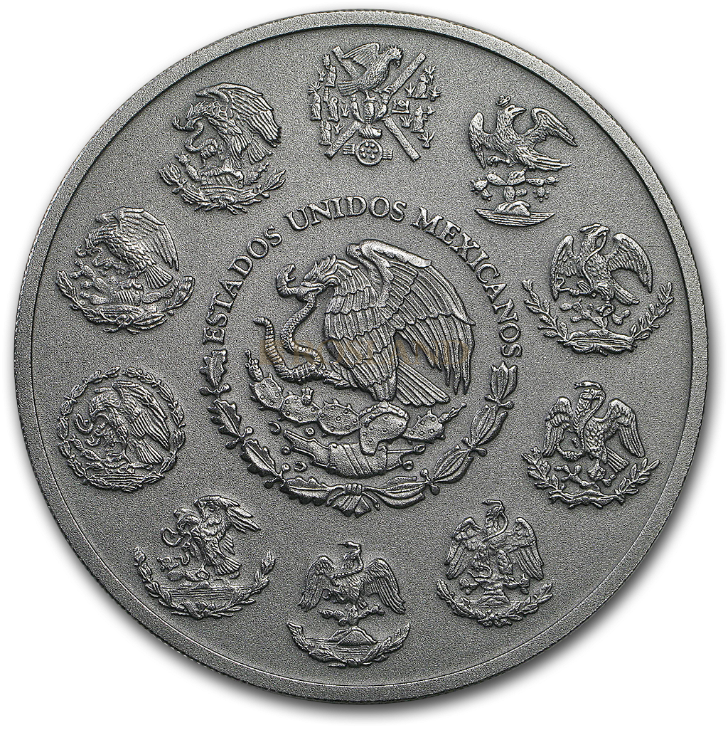 5 Unzen Silbermünze Mexican Libertad Antik Design 2018 (Box, Zertifikat)