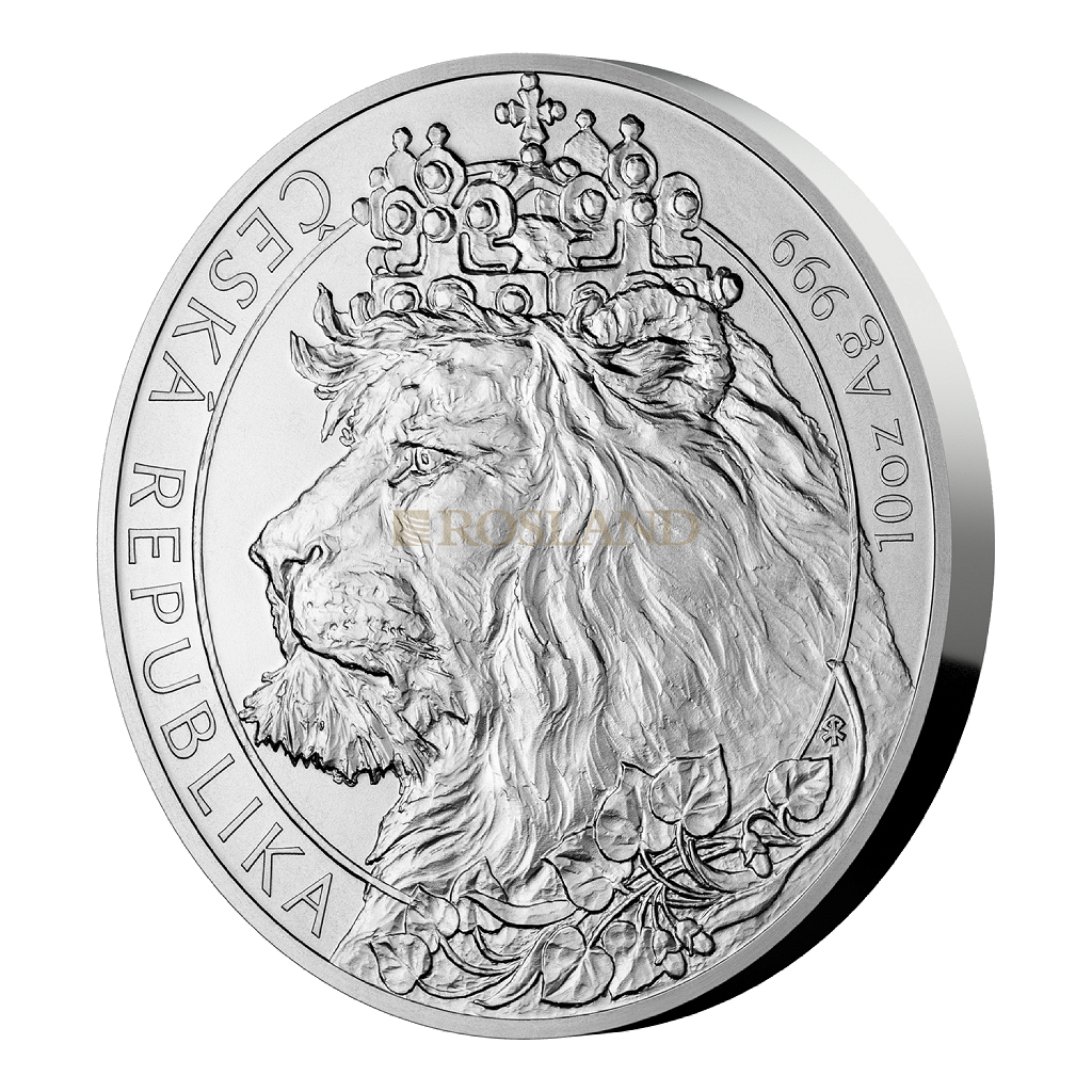 10 Unzen Silbermünze Tschechischer Löwe 2021
