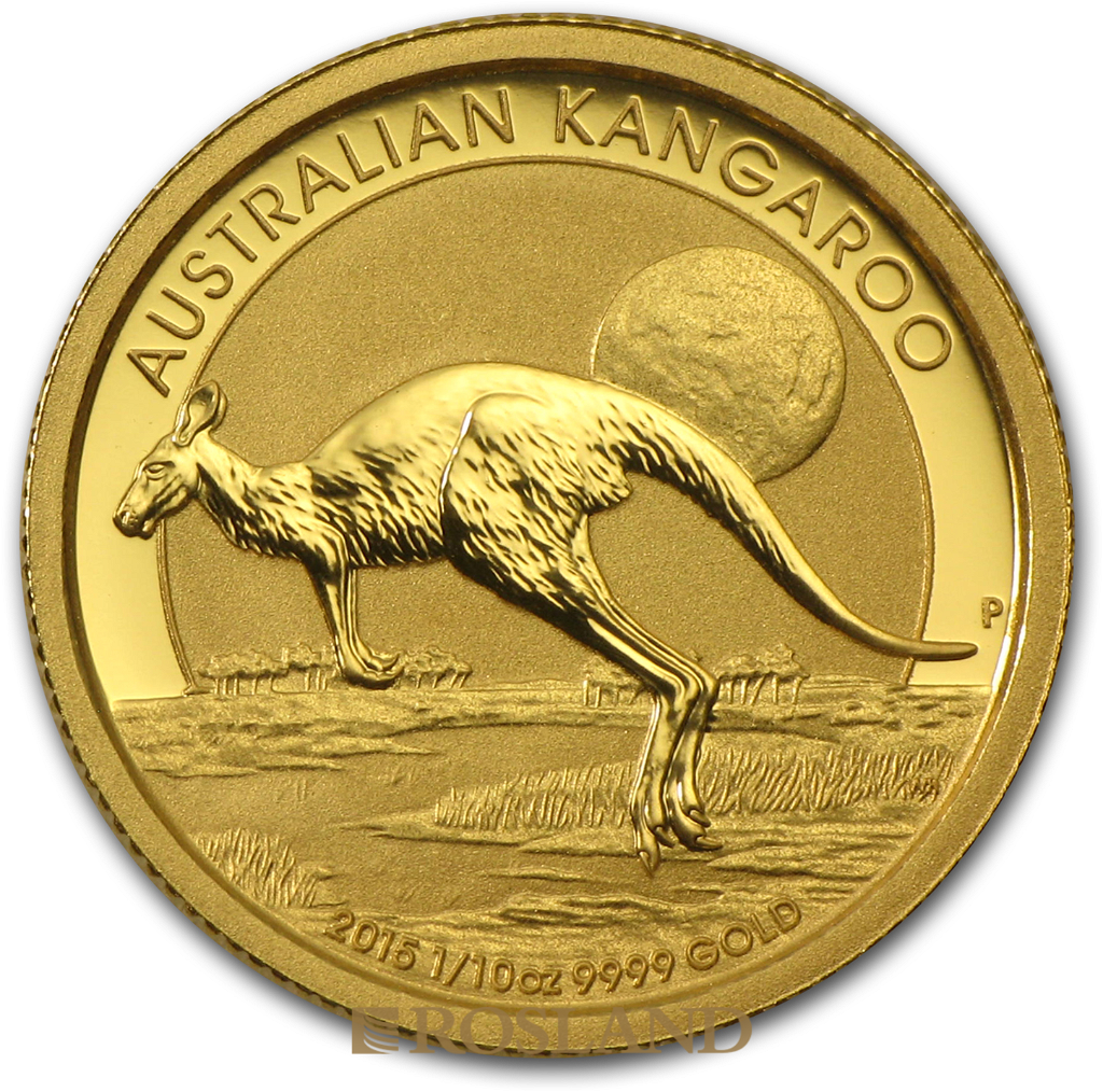 1/10 Unze Goldmünze Australien Känguru 2015