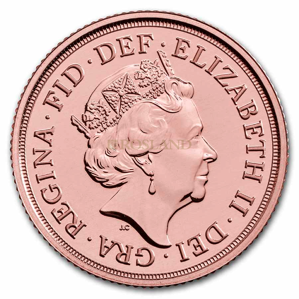 1 Sovereign Goldmünze Großbritannien 2022 Queen Elizabeth BU PCGS MS69