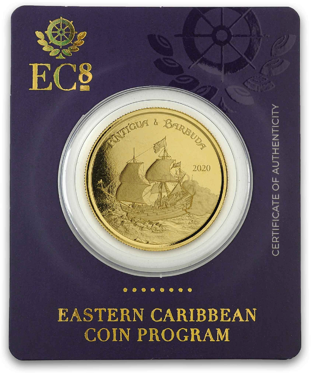1 Unze Goldmünze EC8 Antigua & Barbuda Rum Runner 2020 (Blister, Zertifikat)