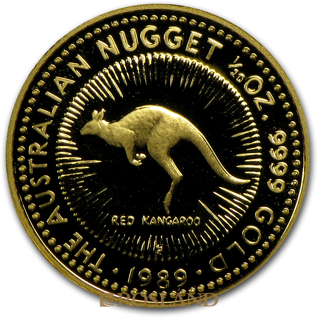1/20 Unze Goldnugget Australien Känguru 1989 PP