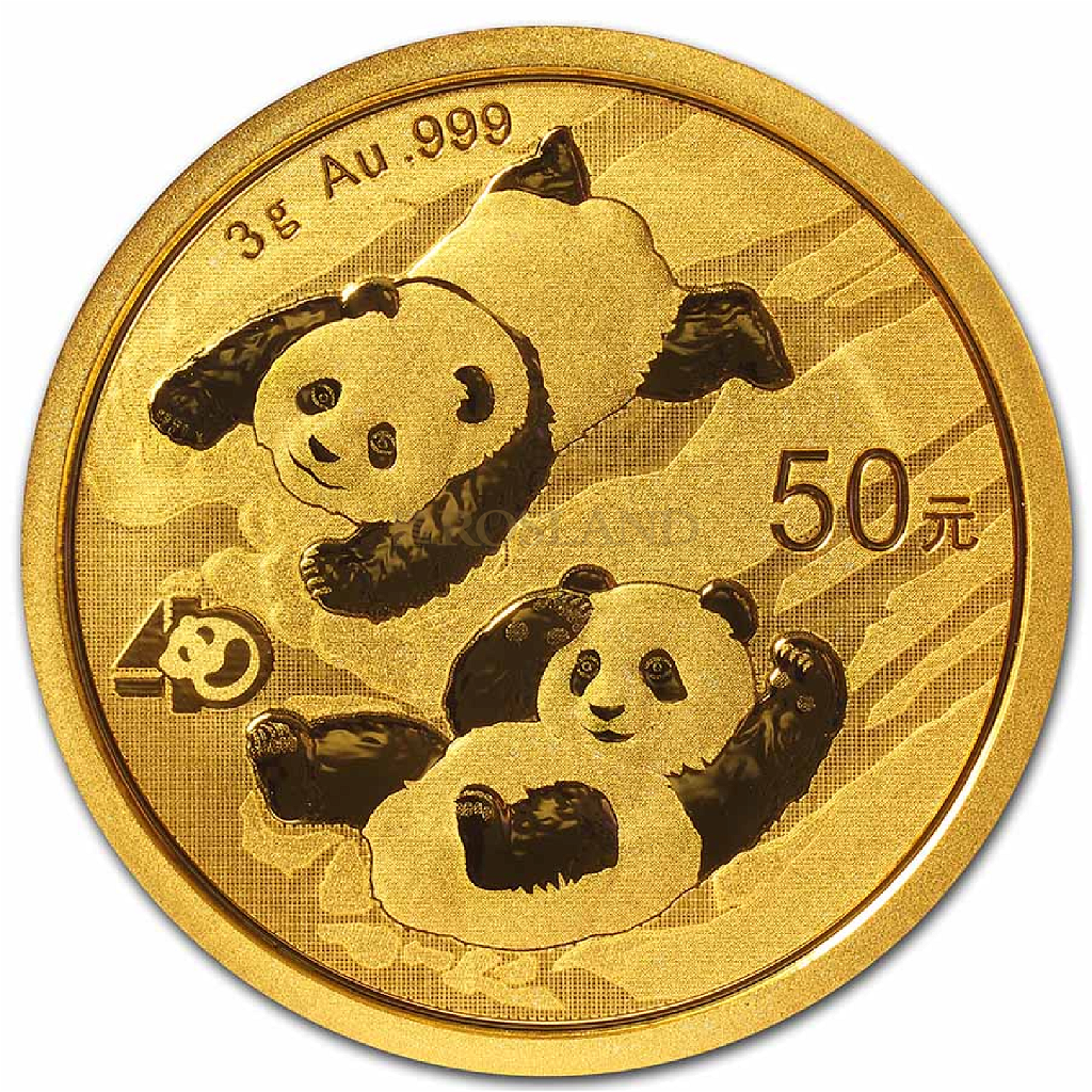3 Gramm Goldmünze China Panda 2022