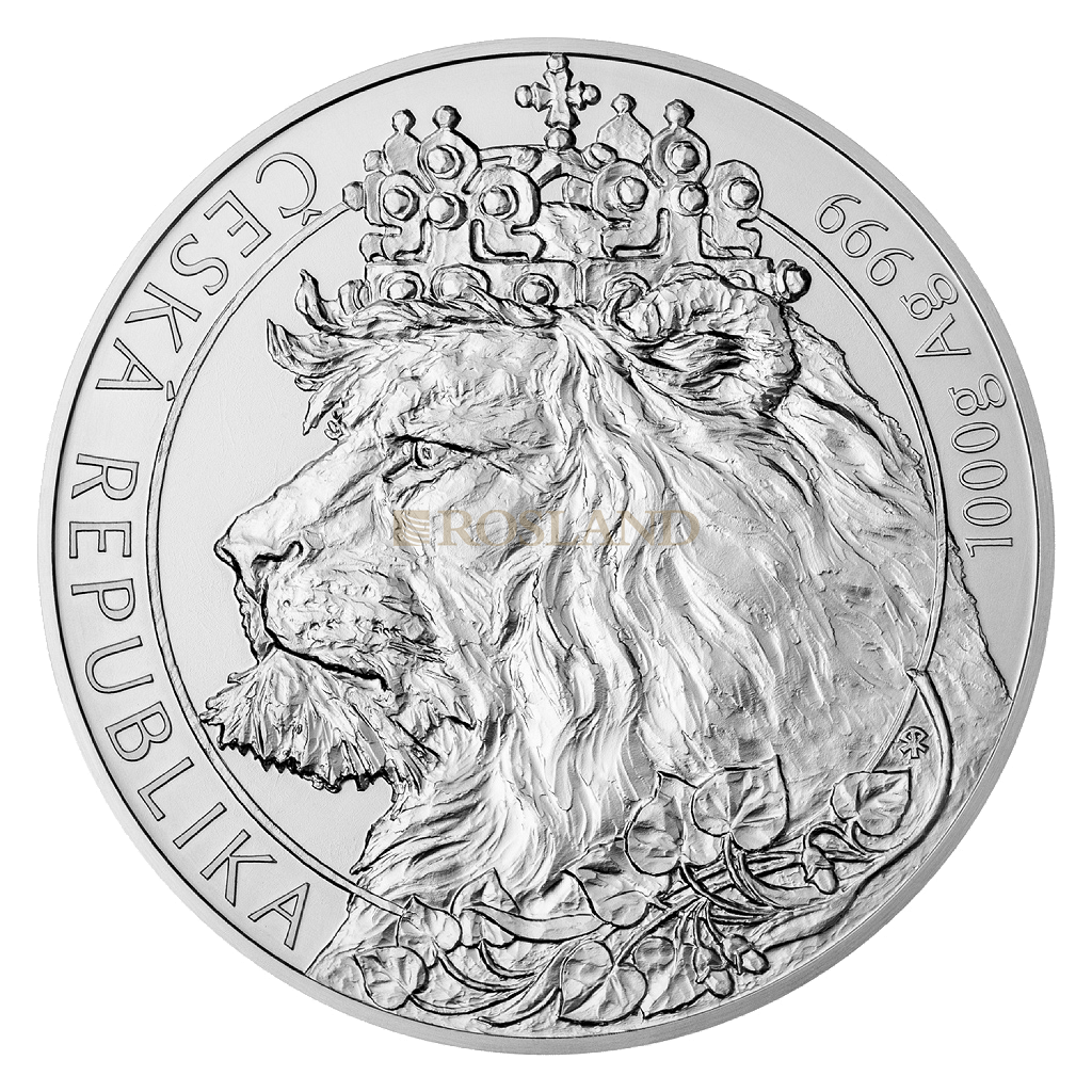 1 Kilogramm Silbermünze Tschechischer Löwe 2021