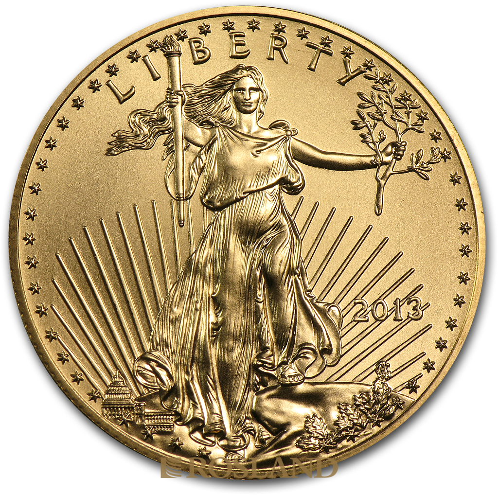 1/2 Unze Goldmünze American Eagle 2013