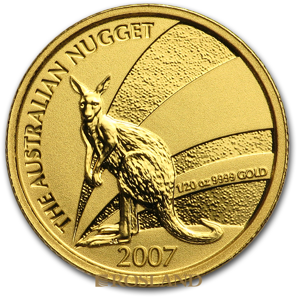1/20 Unze Goldnugget Australien Känguru 2007