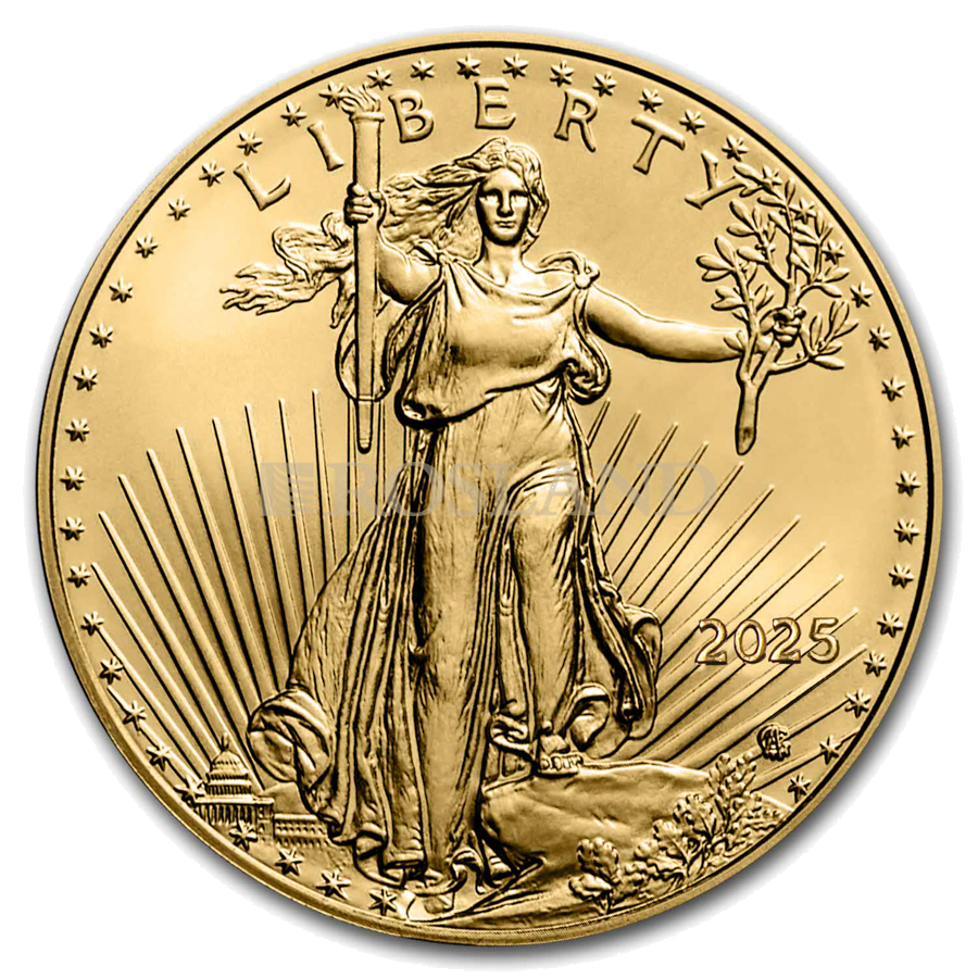 1/10 Unze Goldmünze American Eagle 2025 PCGS MS-70 First Strike