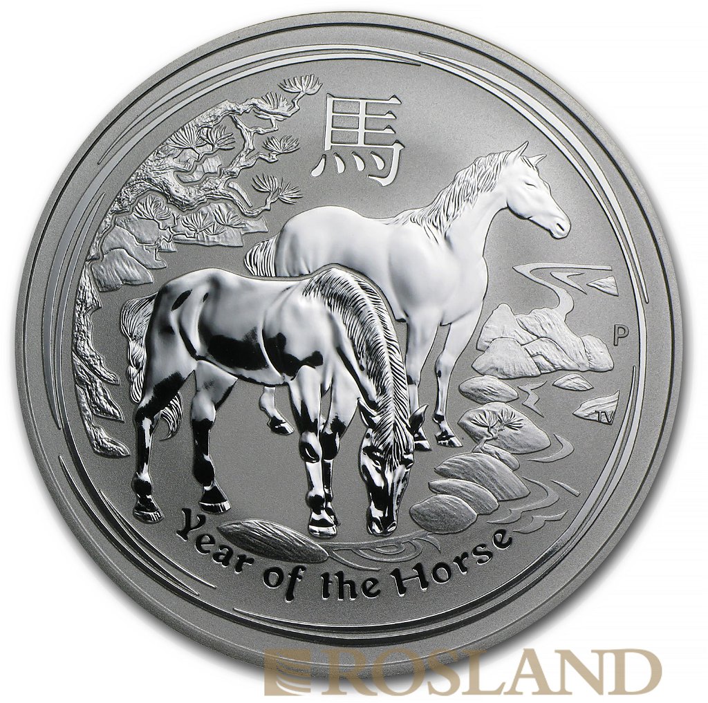 1 Unze Silbermünze Lunar 2 Pferd 2014