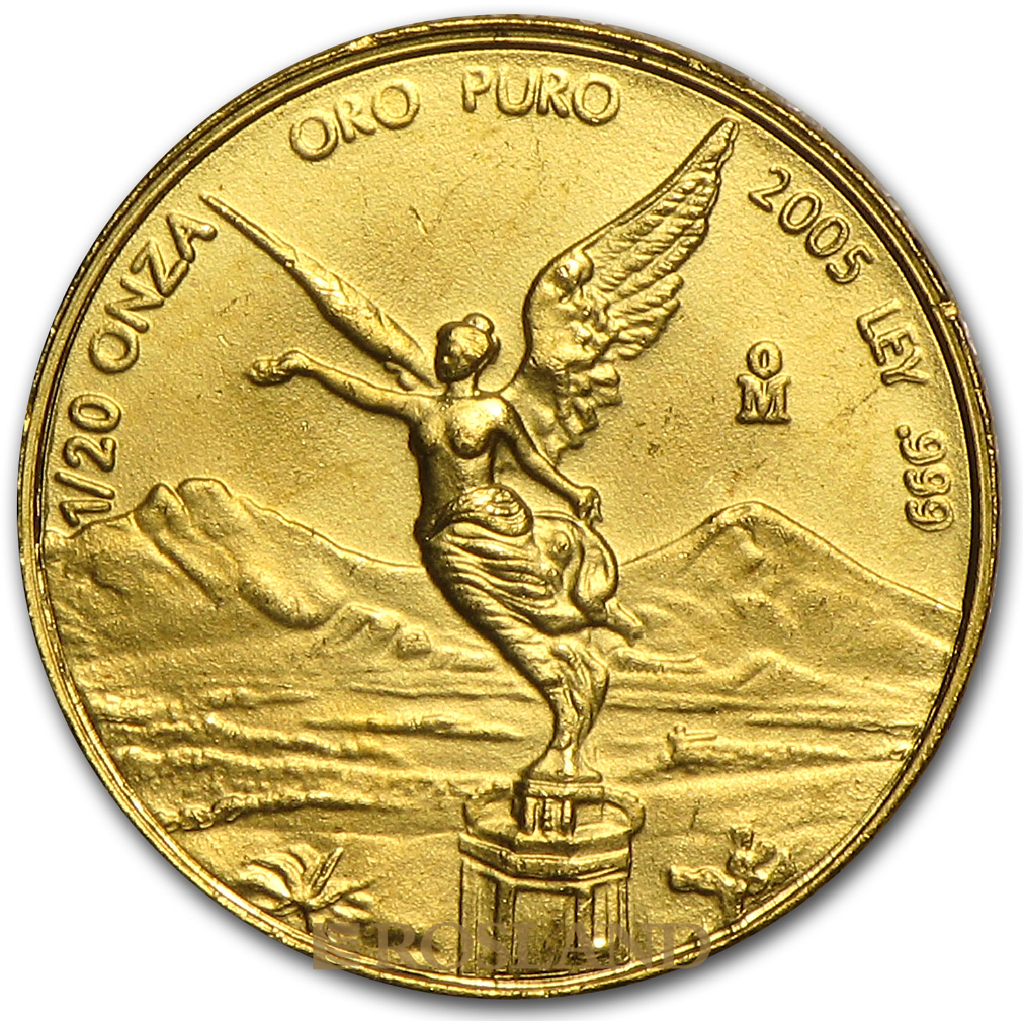 1/20 Unze Goldmünze Mexican Libertad 2005