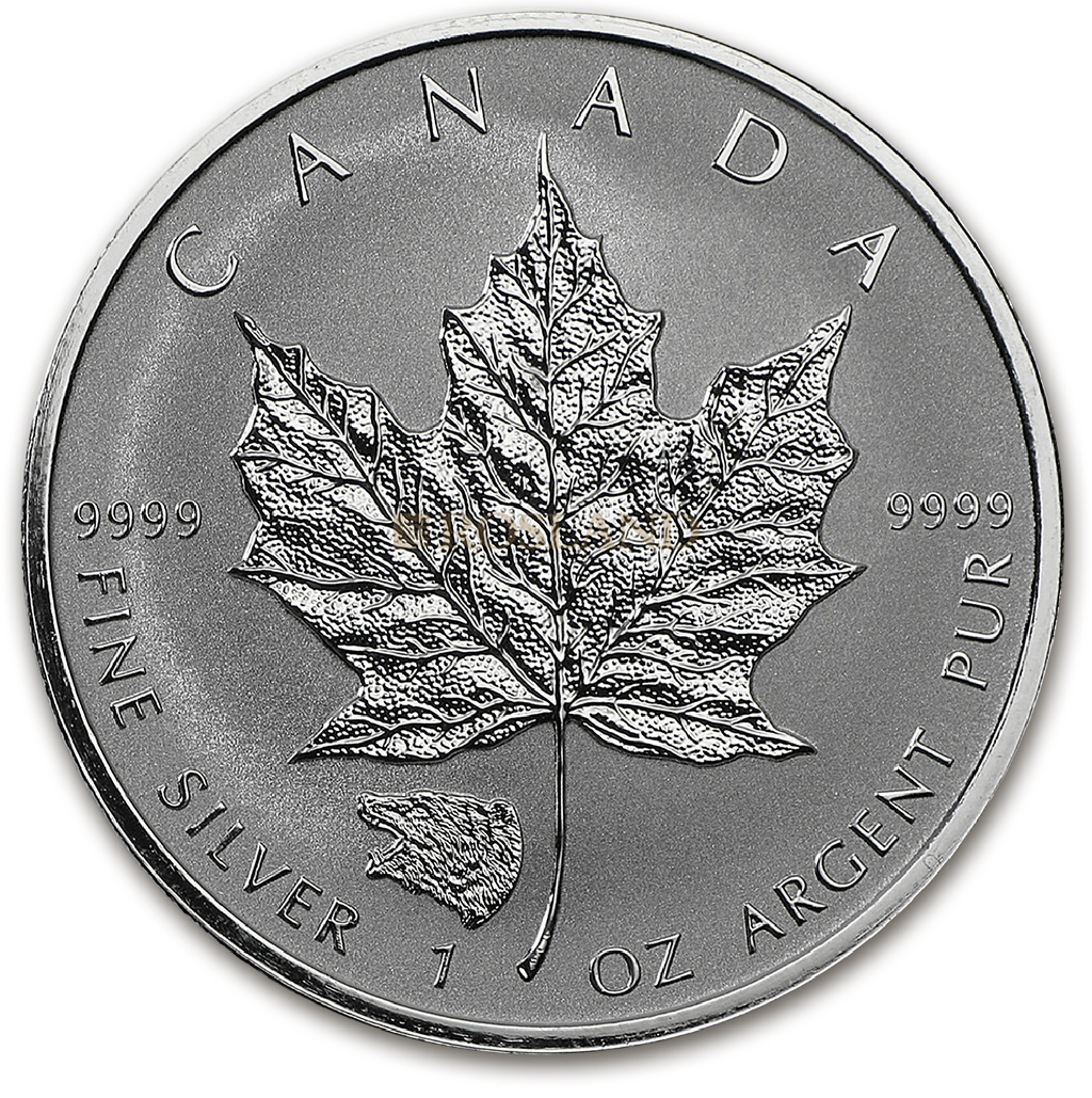 1 Unze Silbermünze Kanada Maple Leaf Grizzly 2016 PP (Reverse Proof)