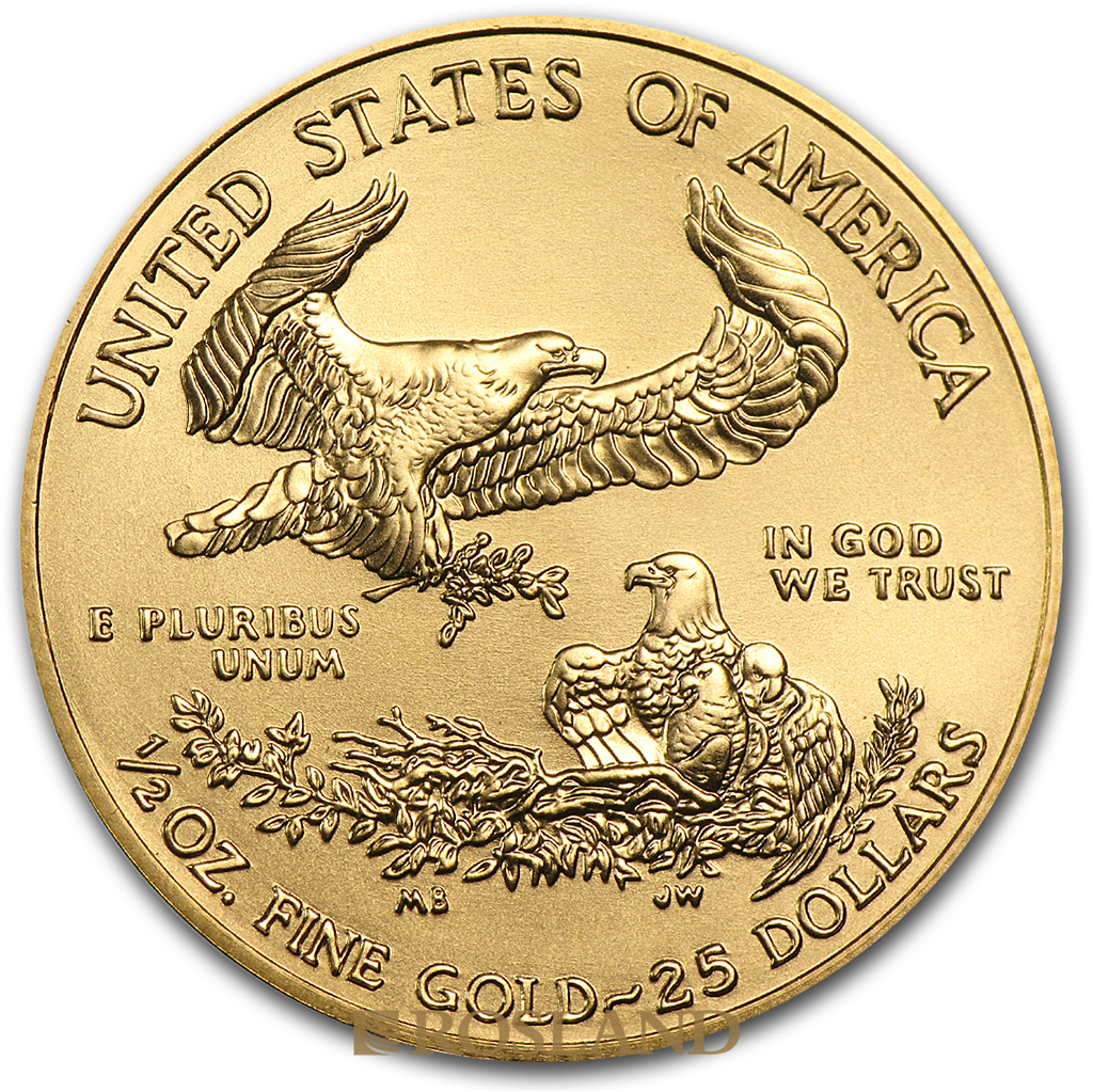 1/2 Unze Goldmünze American Eagle 2015