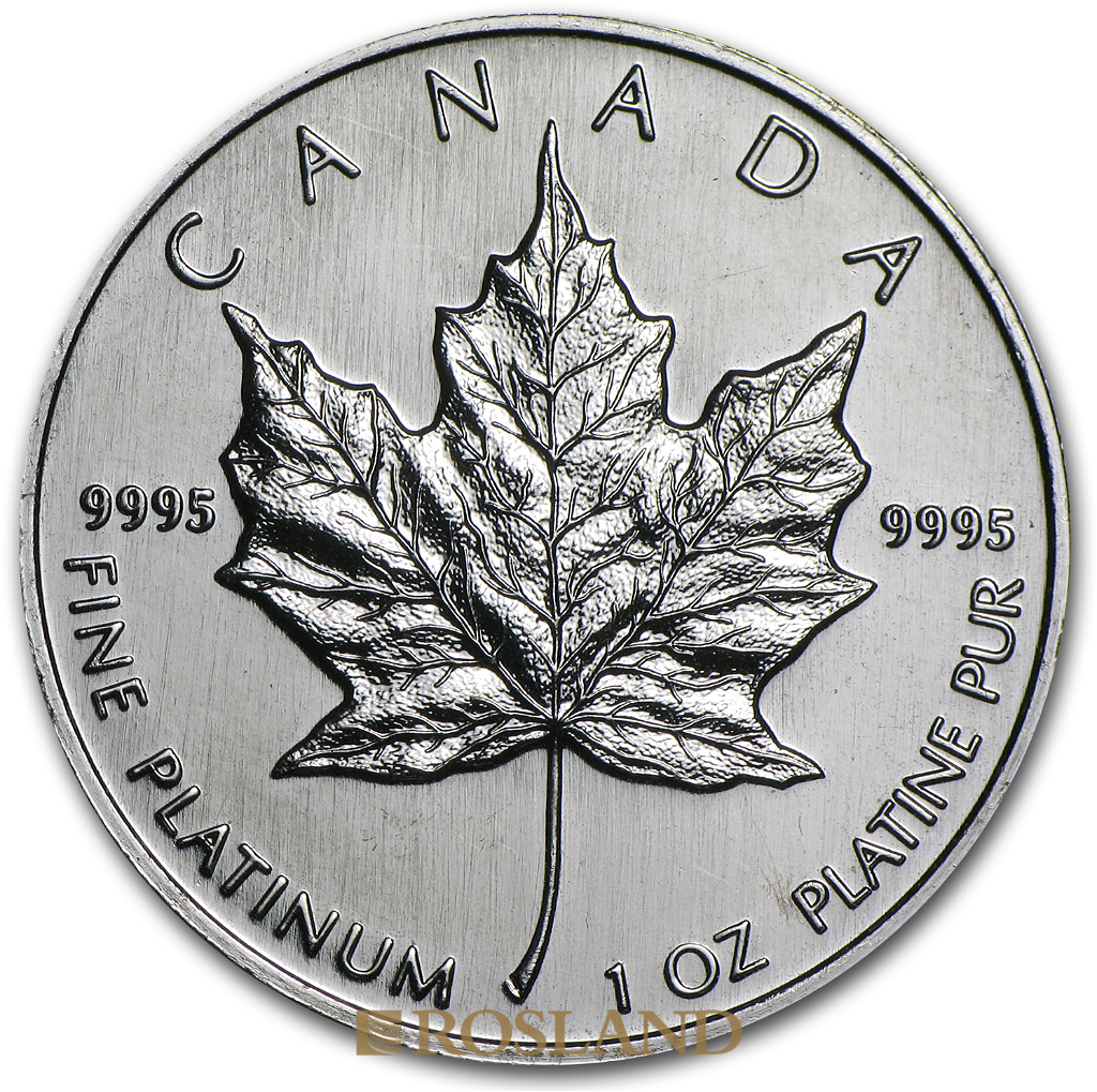 1 Unze Platinmünze Kanada Maple Leaf 1995