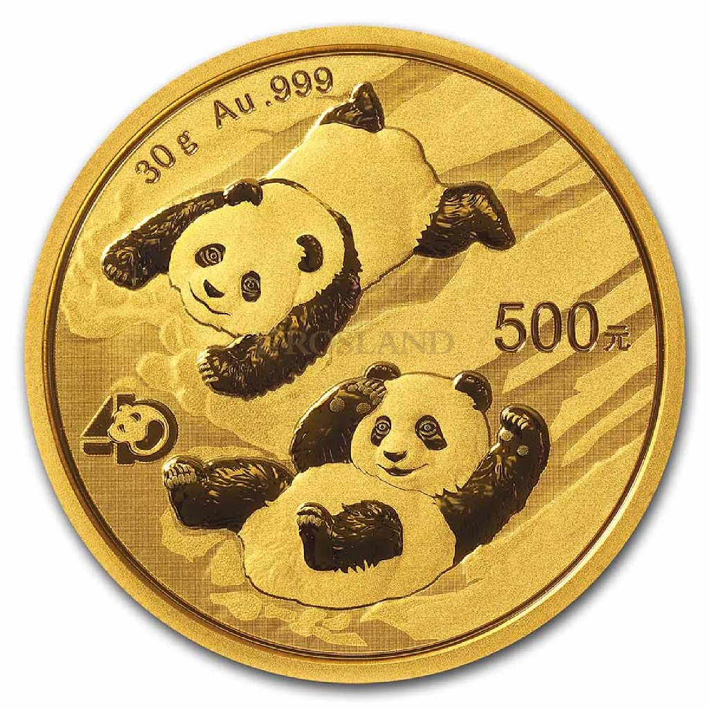 30 Gramm Goldmünze China Panda 2022