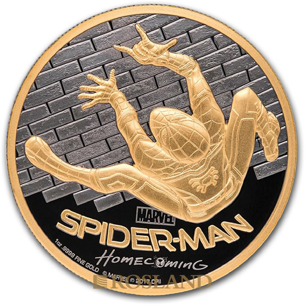 1 Unze Goldmünze SPIDERMAN™ Homecoming 2017 PP PCGS PR-70 (DCAM, FD)