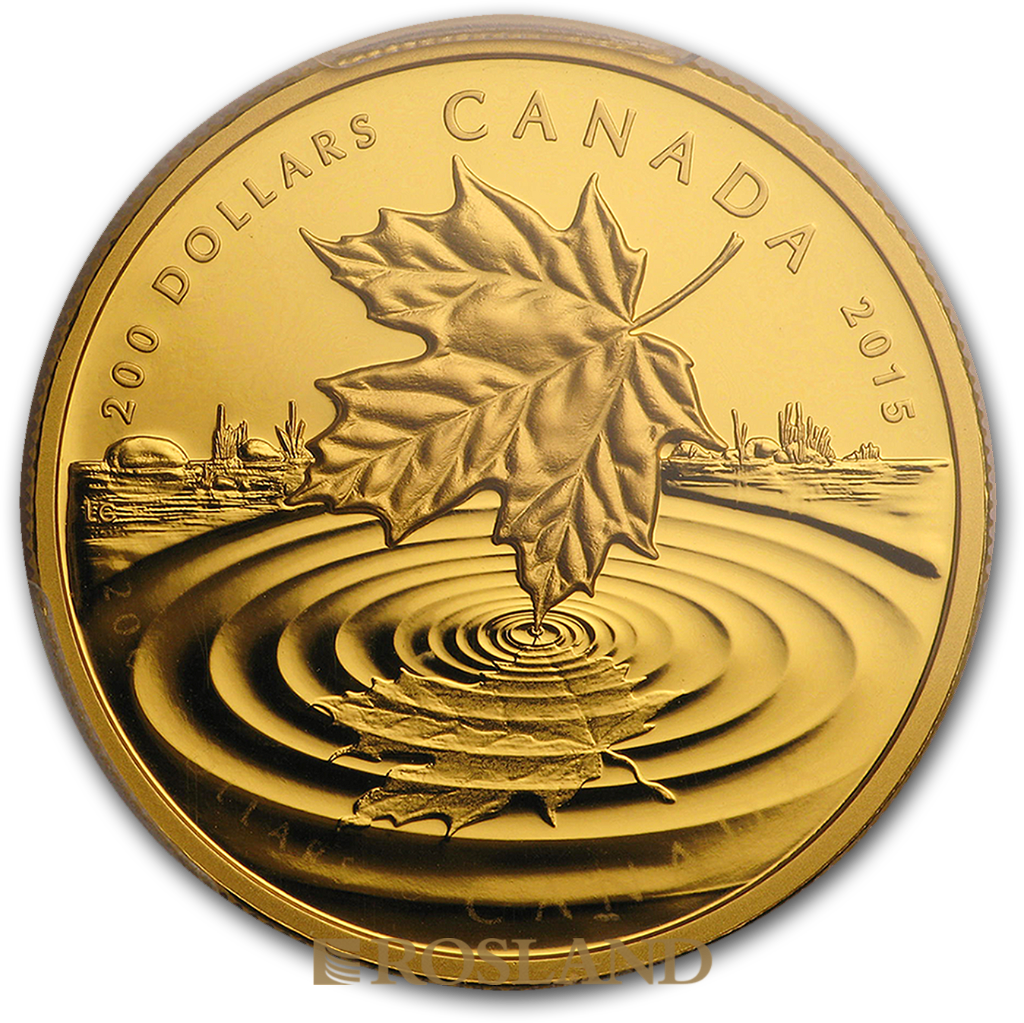1 Unze Goldmünze Kanada Maple Leaf Reflection 2015 PP PCGS PR-70 (DCAM, .99999 Gold)