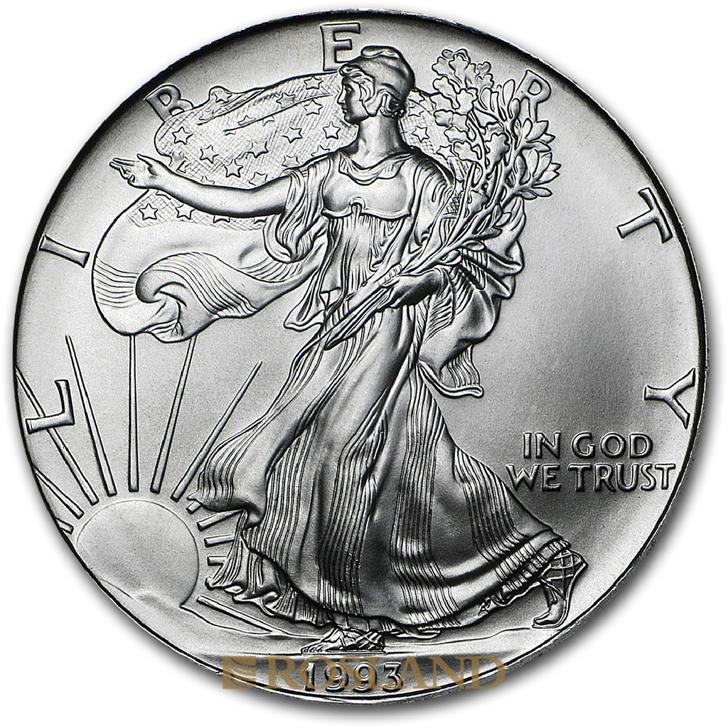 1 Unze Silbermünze American Eagle 1993